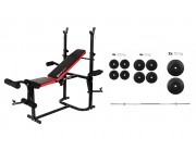 Набор Plenergy Premium+ 60 кг со скамьей Hop Sport HS-1020