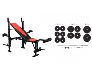 Набор Plenergy Premium 40 кг со скамьей Hop Sport HS-1055