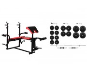 Набор Plenergy Premium 90 кг со скамьей Hop Sport HS-1070