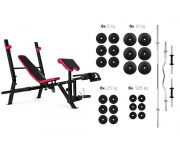 Набор Premium 128 кг со скамьей HS-1090