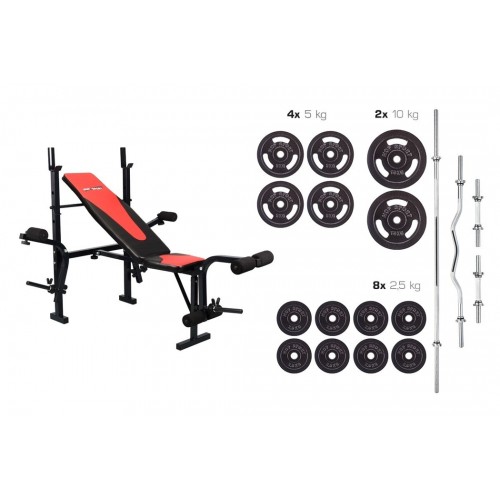 Набор Strong 84 кг со скамьей HS-1055