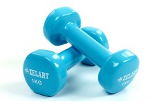 Гантели для фитнеса с виниловым покрытием Zelart Beauty (2x1кг) TA-5225-1