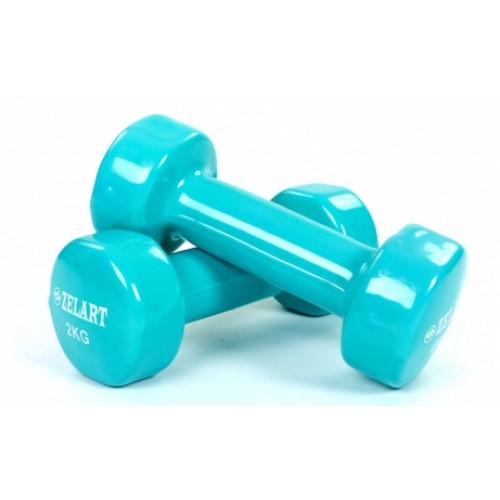 Гантели для фитнеса с виниловым покрытием Zelart Beauty (2x2кг) TA-5225-2