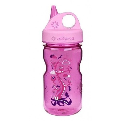 Бутылка для воды детская Nalgene Grip-n-Gulp Розовая Woodland Art. 350 мл.