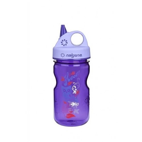 Бутылка для воды детская Nalgene Grip-n-Gulp Фиолетовый Hoot Art. 350 мл.