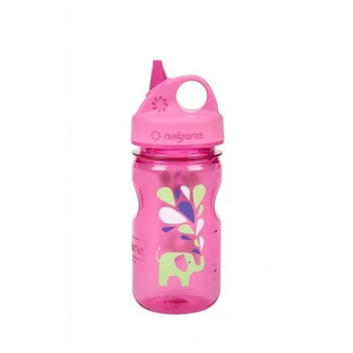Бутылка для воды детская Nalgene Grip-n-Gulp Розовая Elephant Art. 350 мл.