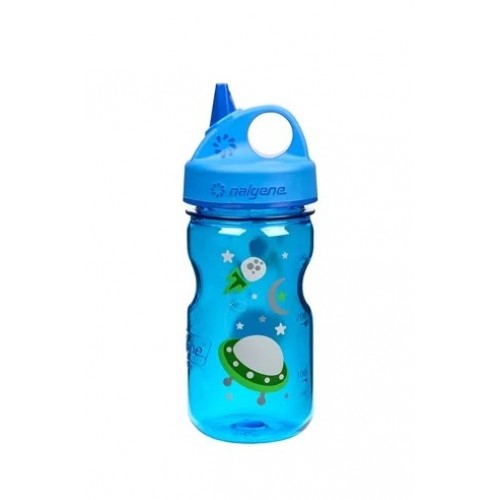 Бутылка для воды детская Nalgene Grip-n-Gulp Синяя Space Art. 350 мл.