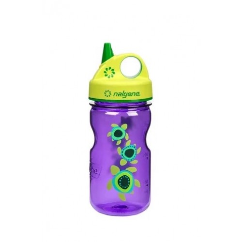 Бутылка для воды детская Nalgene Grip-n-Gulp Фиолетовый Turtles Art. 350 мл.
