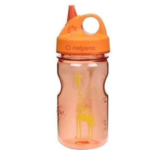 Бутылка для воды детская Nalgene Grip-n-Gulp Оранжевая Giraffe Art. 350 мл.