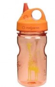 Nalgene 22649 Бутылка для воды детская Nalgene Grip-n-Gulp Оранжевая Giraffe Art. 350 мл. фото
