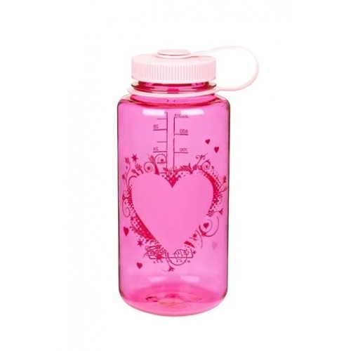 Бутылка для воды Nalgene Wide Mounth Heart Малиновая 1 л.
