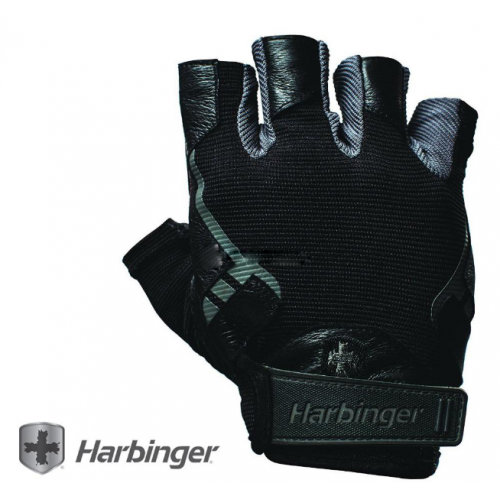 Перчатки для фитнеса Harbinger Pro 1143 Non-WristWrap Vented Cushioned Leather Palm Weightlifting Gloves