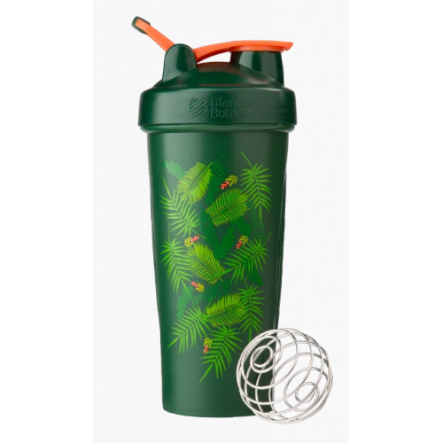 Спортивный шейкер BlenderBottle Classic Loop 820ml Special Edition Green-Coral (Art Palm) (ORIGINAL)