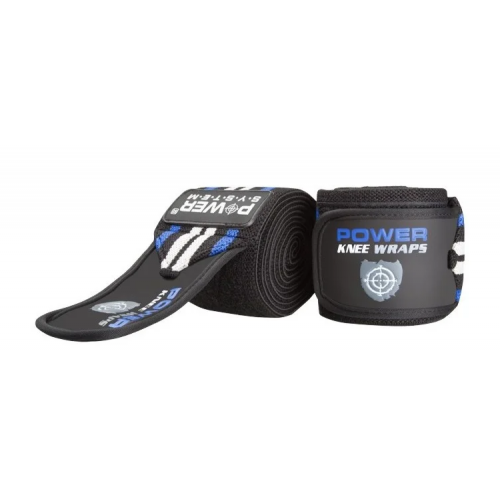 Бинты на колени Power System Knee Wraps PS-3700 Blue/Black