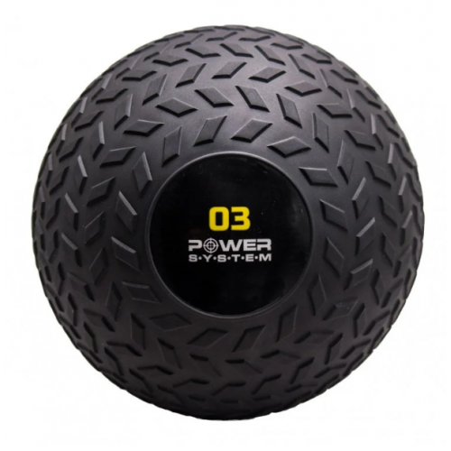 Мяч SlamBall для кросфита и фитнеса Power System PS-4114 3кг рифленый