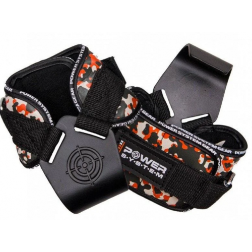 Крюки для тяги на запястья Power System Hooks Camo PS-3370 Black/Red