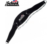 Пояс кожаный с цепями для утяжелителей SCHIEK Black Leather Dipping Belt 5008B