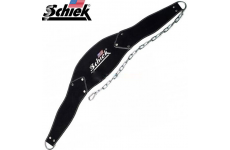 Пояс кожаный с цепями для утяжелителей SCHIEK Black Leather Dipping Belt 5008B