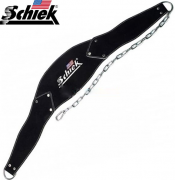 Пояс кожаный с цепями для утяжелителей SCHIEK Black Leather Dipping Belt 5008B фото