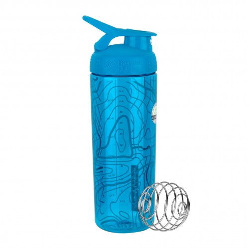 Спортивная бутылка-шейкер BlenderBottle SportMixer Signature Sleek AQUA TOPT FLOW 820мл (ORIGINAL)