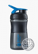 BlenderBottle 20994 Спортивная бутылка-шейкер BlenderBottle SportMixer 590ml Black/Cyan (ORIGINAL) фото