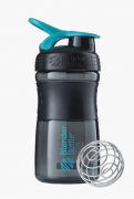 BlenderBottle 25987 Спортивная бутылка-шейкер BlenderBottle SportMixer 590ml Black/Teal (ORIGINAL) фото