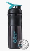 BlenderBottle 25993 Спортивная бутылка-шейкер BlenderBottle SportMixer 820ml Black/Teal (ORIGINAL) фото