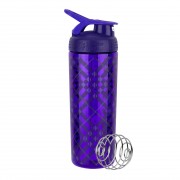 BlenderBottle 21023 Спортивная бутылка-шейкер BlenderBottle SportMixer Signature Sleek PURPLE TRATAN PLAID 820мл (ORIGINAL) фото