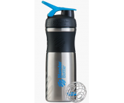 Спортивная бутылка-шейкер BlenderBottle SportMixer Stainless Steel Cyan 820мл Steel Agua