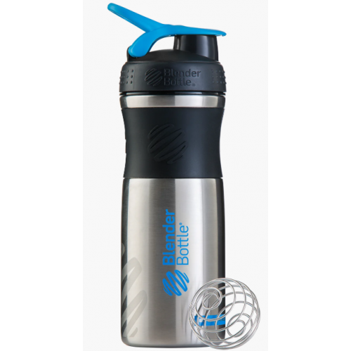 Спортивная бутылка-шейкер BlenderBottle SportMixer Stainless Steel Cyan 820 мл Steel Agua