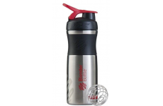 Спортивная бутылка-шейкер BlenderBottle SportMixer Stainless Steel Red 820мл