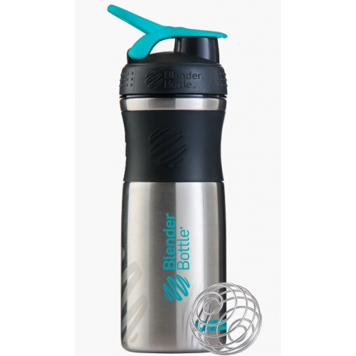 Спортивная бутылка-шейкер BlenderBottle SportMixer Stainless Steel Teal 820мл