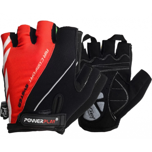Велоперчатки PowerPlay 5024 C Черно-красные