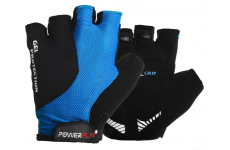 Велоперчатки PowerPlay 5028 C Черно-голубые