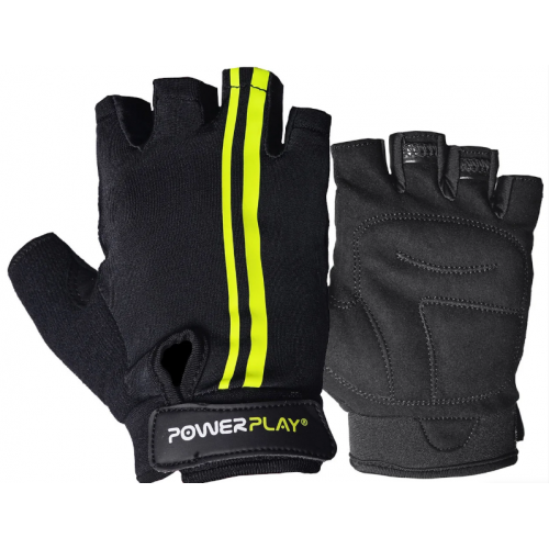 Велоперчатки PowerPlay 5031 G Черно-Желтые