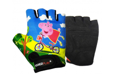 Велоперчатки PowerPlay 5473 Peppa Pig голубые
