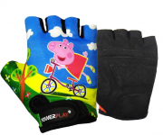 Велоперчатки PowerPlay 5473 Peppa Pig голубые фото