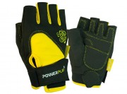 PowerPlay 21186 Перчатки для фитнеса PowerPlay 1728 D женские Черно-Желтые фото
