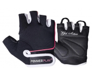 Перчатки для фитнеса PowerPlay 1750 женские Черно-Розовый