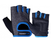 Перчатки для фитнеса PowerPlay 2935 женские Серо-Синие