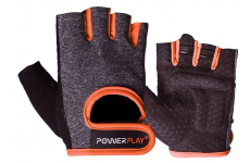 Перчатки для фитнеса PowerPlay 2935 женские Серо-Оранжевые