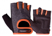 PowerPlay 21212 Перчатки для фитнеса PowerPlay 2935 женские Серо-Оранжевые фото