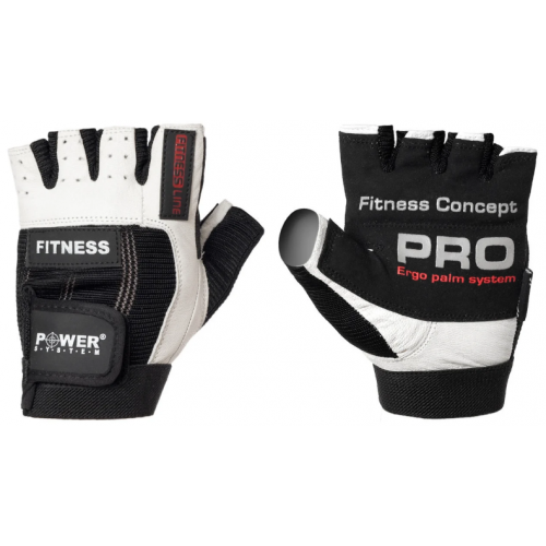 Перчатки для фитнеса и тяжелой атлетики Power System Fitness PS-2300 Black/White