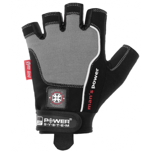 Перчатки для фитнеса и тяжелой атлетики Power System Man’s Power PS-2580 Black/Grey