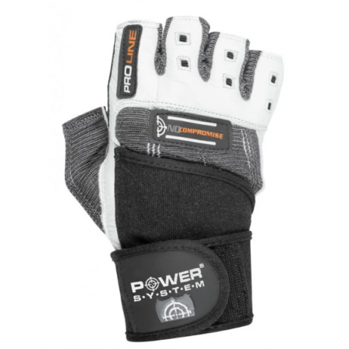 Перчатки для фитнеса и тяжелой атлетики Power System No Compromise PS-2700 Grey/White