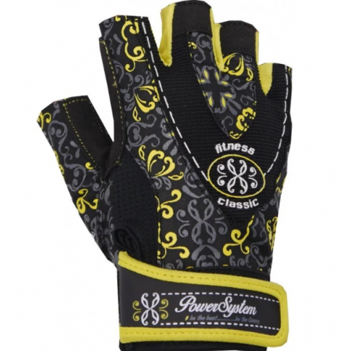 Перчатки для фитнеса и тяжелой атлетики Power System Classy Женские PS-2910 Black/Yellow