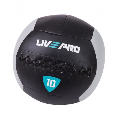 Мяч для кроссфита LivePro WALL BALL 10 кг черный/серый LP8100-10