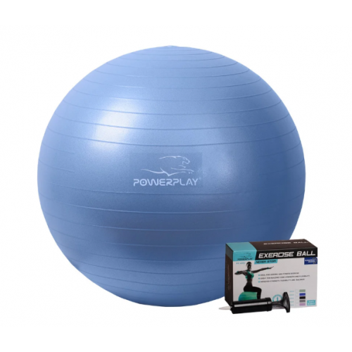 Мяч для фитнеса PowerPlay 4001 65см Синий + насос